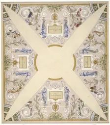 Sketch for the festival staircase at the Hotel de Ville in Paris: June, between 1888 and 1898. Creator: Luc Olivier Merson