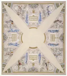 Sketch for the festival staircase at the Hotel de Ville in Paris: July, between 1888 and 1898. Creator: Luc Olivier Merson