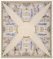 Sketch for the festival staircase at the Hotel de Ville in Paris: July, between 1888 and 1898. Creator: Luc Olivier Merson