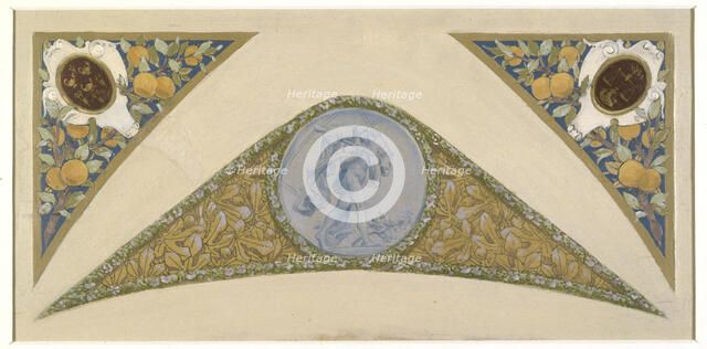 Sketch for the 'festival staircase' at the Hotel de Ville in Paris: Leo, between 1888 and 1898. Creator: Luc Olivier Merson.