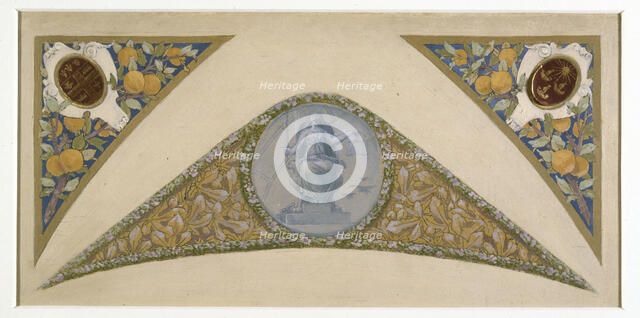 Sketch for the 'festival staircase' at the Hotel de Ville in Paris: Libra, between 1888 and 1898. Creator: Luc Olivier Merson.