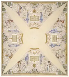Sketch for the festival staircase at the Hotel de Ville in Paris: March, between 1888 and 1898. Creator: Luc Olivier Merson