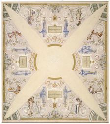 Sketch for the festival staircase at the Hotel de Ville in Paris: March, between 1888 and 1898. Creator: Luc Olivier Merson