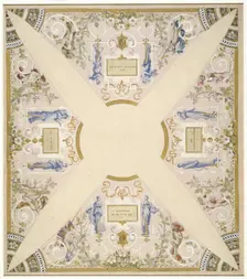 Sketch for the festival staircase at the Hotel de Ville in Paris: May, between 1888 and 1898. Creator: Luc Olivier Merson