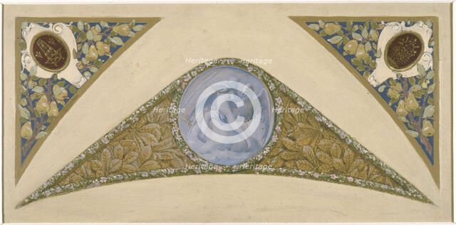 Sketch for the festive staircase of the Hotel de Ville in Paris: Aquarius, between 1888 and 1898. Creator: Luc Olivier Merson.