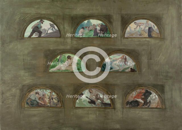 Sketch for the Hôtel de Ville in Paris, c.1892-1893. Creator: Victor Emile Prouve.