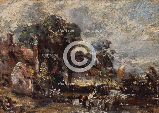 Sketch for "The Haywain", ca. 1820. Creator: John Constable.