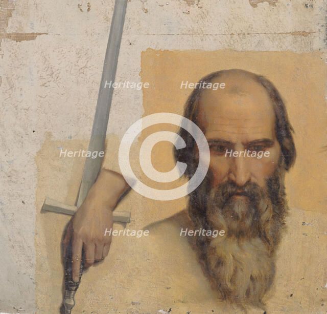 Sketch for the interior of the church of Notre-Dame-de-Lorette in Paris..., c.1832-1850. Creator: Andre Jacques Victor Orsel.