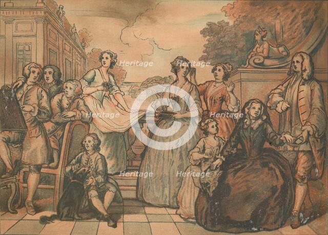 Sketch for 'The Jones Family Conversation Piece', 1730. Artist: William Hogarth.