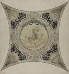 Sketch for the Lobau gallery at the Hotel de Ville in Paris: The tambourine, the monuments..., 1890. Creator: Hector d Espouy