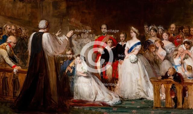 Sketch for "The Marriage of the Princess Royal", 1858. Creator: John Phillip.