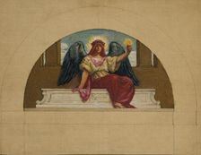Sketch for the Mural at Oberlin College, "The Spirit of Self-Sacrificing Love", ca. 1914. Creator: Kenyon Cox