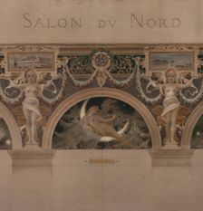 Sketch for the north entrance hall of the Hotel de Ville in Paris: Bear. The night. A Dragon, 1892. Creators: Henri Camille Danger, Theophile Barrau