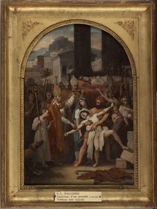 Sketch for the Saint-Gervais church: Healing of a man who was possessed..., c.1819. Creator: Louis Vincent Léon Pallière