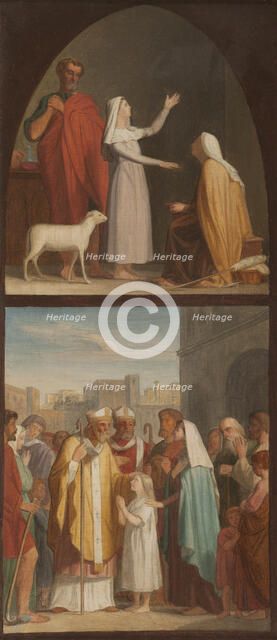 Sketch for the Saint-Eustache church (1st arrondissement of Paris): between 1851 and 1855. Creator: Pierre-Auguste Pichon.