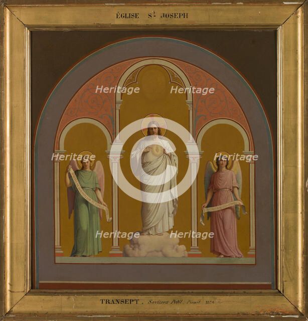 Sketch for the Saint-Joseph church (11th arrondissement of Paris): the Sacred Heart, 1874. Creator: Savinien Petit.