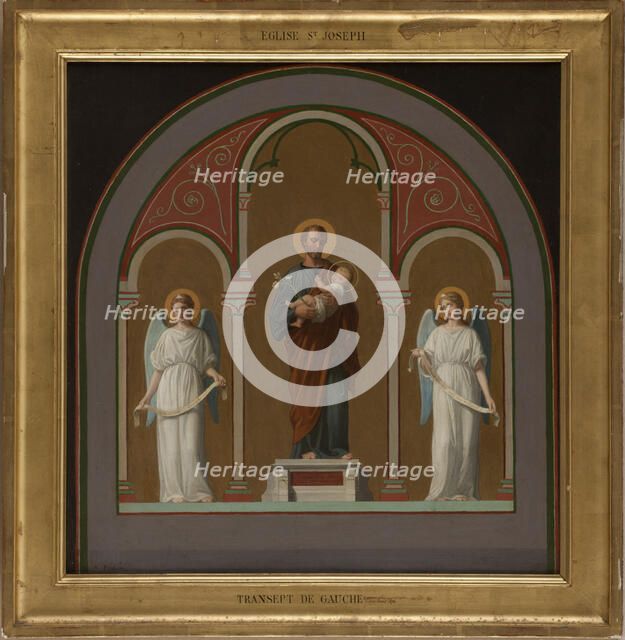Sketch for the Saint-Joseph church: Saint Joseph, 1874. Creator: Pierre-Auguste Pichon.