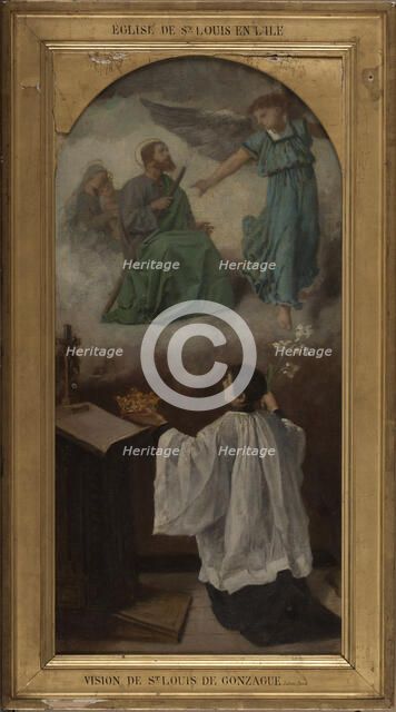 Sketch for the Saint-Louis-en-l'Ile church..., 1870. Creator: Isidore Patrois.