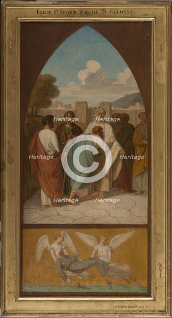 Sketch for the Saint-Séverin church, St Clement, 1857. Creator: Pierre-Auguste Pichon.
