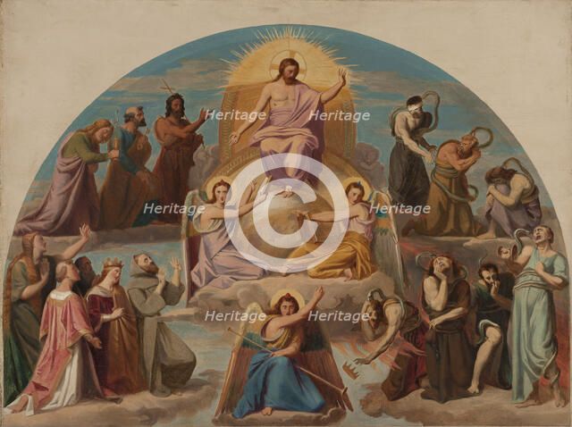 Sketch for the Sainte-Elisabeth church (3rd arrondissement of Paris): The Last Judgment, 1843. Creator: Adolphe Roger.