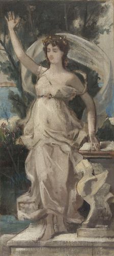 Sketch for the Salon des Lettres at the Hotel de Ville in Paris: Eloquence, between 1888 and 1890. Creator: Louis Hector Leroux