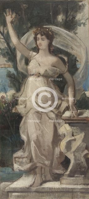 Sketch for the Salon des Lettres at the Hotel de Ville in Paris: Eloquence, between 1888 and 1890. Creator: Louis Hector Leroux.