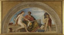 Sketch for the Salon des Lettres at the Hotel de Ville in Paris: History learns the lesson..., c1890 Creator: Leon Pierre Urbain Bourgeois