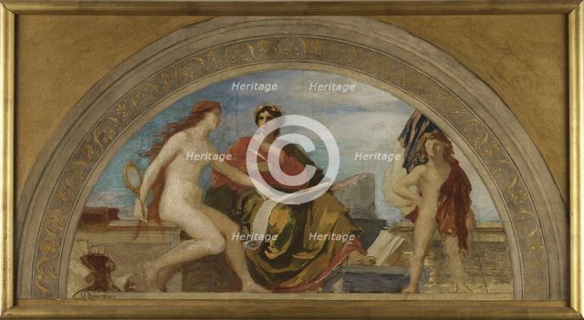 Sketch for the Salon des Lettres at the Hotel de Ville in Paris: History learns the lesson..., c1890 Creator: Leon Pierre Urbain Bourgeois.