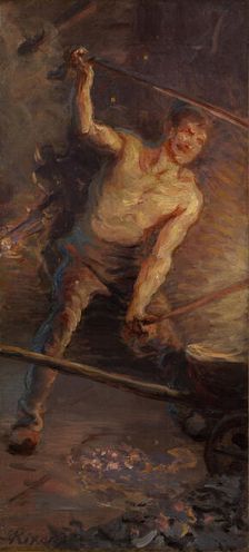 Sketch for the salon des Sciences of the Hôtel de Ville in Paris: Fire, between 1889 and 1891. Creator: Jean Andre Rixens