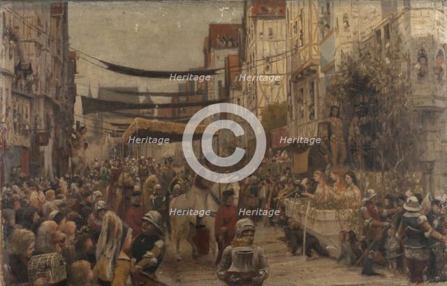 Sketch for the salon des Sciences in the Hôtel de Ville, Paris...Louis XI...between 1889 and 1890.  Creator: Francis Tattegrain.