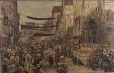 Sketch for the salon des Sciences in the Hôtel de Ville, Paris...Louis XI...between 1889 and 1890. Creator: Francis Tattegrain