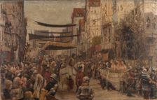 Sketch for the salon des Sciences in the Hôtel de Ville, Paris...Louis XI...between 1889 and 1890. Creator: Francis Tattegrain