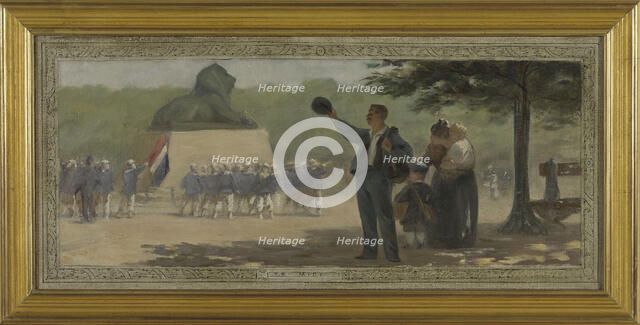 Sketch for the salle des mariages (wedding hall) of the town hall: Midday, c.1889.  Creator: Georges Roussel.