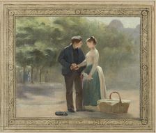 Sketch for the salle des mariages (wedding hall) of the town hall: Morning, c.1889. Creator: Georges Roussel