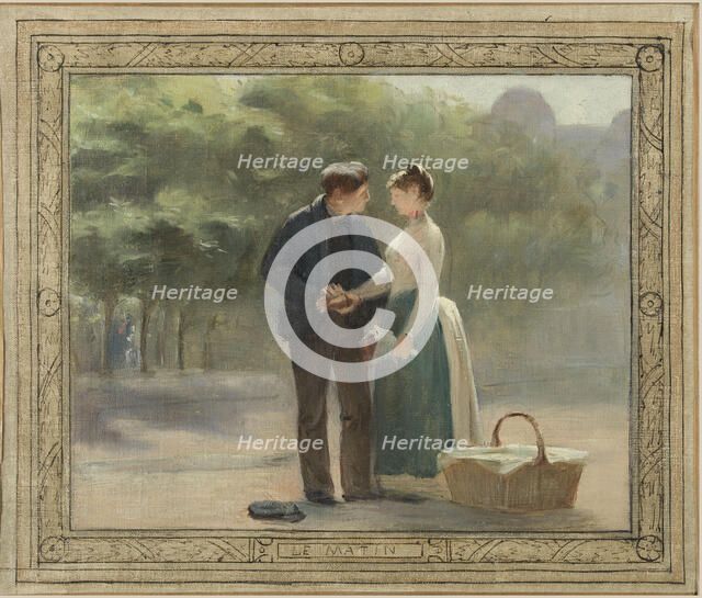 Sketch for the salle des mariages (wedding hall) of the town hall: Morning, c.1889. Creator: Georges Roussel.