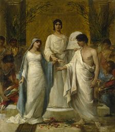 Sketch for the salle des mariages...of the town hall in the 2nd arrondissement: Marriage, 1880. Creator: Moreau De Tours