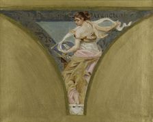 Sketch for the salle des fêtes in the Hôtel de Ville, Paris...lace, between 1889 and 1893. Creator: Jean Joseph Weerts