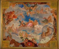 Sketch for the salle des prévôts in the Hôtel de Ville, Paris: Allegory...c.1852. Creator: Léon Riesener