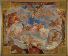 Sketch for the salle des prévôts in the Hôtel de Ville, Paris: Allegory...c.1852. Creator: Léon Riesener