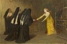 Sketch for The Sanctuary 1873. Creator: John Pettie