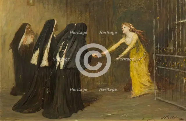 Sketch for 'The Sanctuary', 1873. Creator: John Pettie.