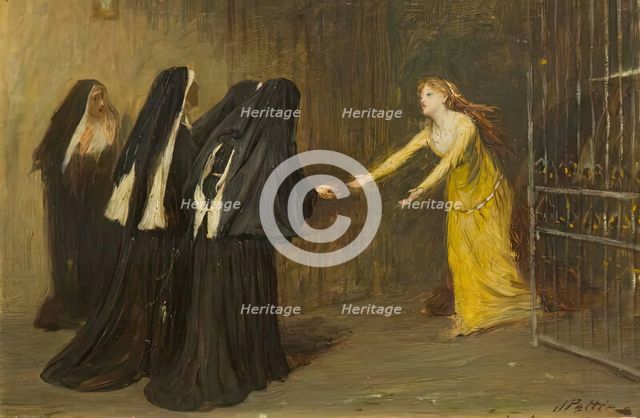 Sketch for 'The Sanctuary', 1873. Creator: John Pettie.