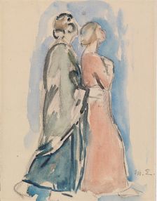 Sketch for the stained glass window Christus Resurrexit in Pori Church, 1920-1925. Creator: Magnus Enckell