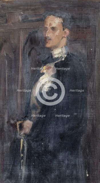 Sketch for the Portrait of Prince Carl, 1890-1895. Creator: Albert Edelfelt.