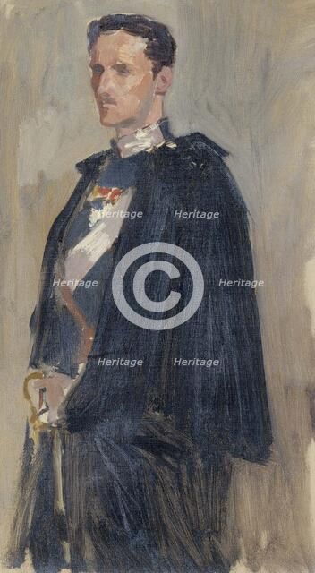 Sketch for the Portrait of Prince Carl, 1890-1895. Creator: Albert Edelfelt.