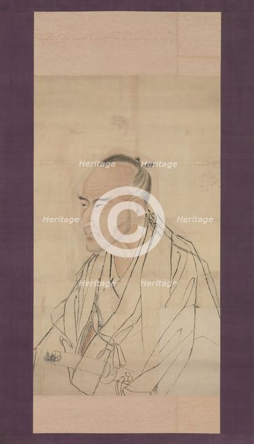Sketch for the Portrait of Tachihara Suiken, 19th century. Creator: Watanabe Kazan.