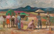 Sketch for the painting Land Surveyor 1946. Creator: Bedrich Hoffstädter