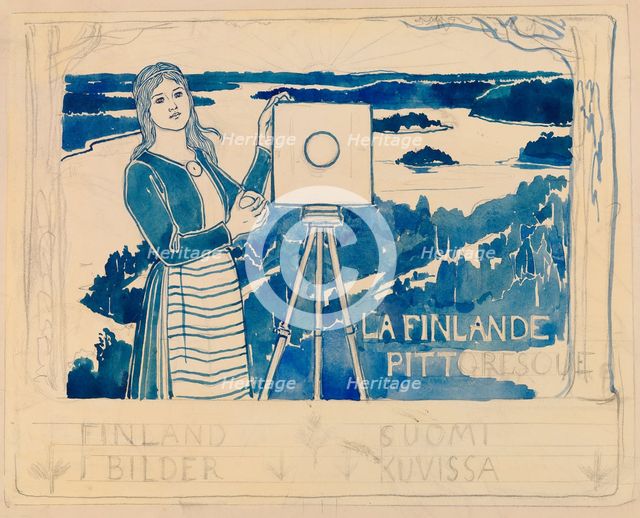 Sketch for the publication Pictorial Finland, 1895-1896. Creator: Albert Edelfelt.