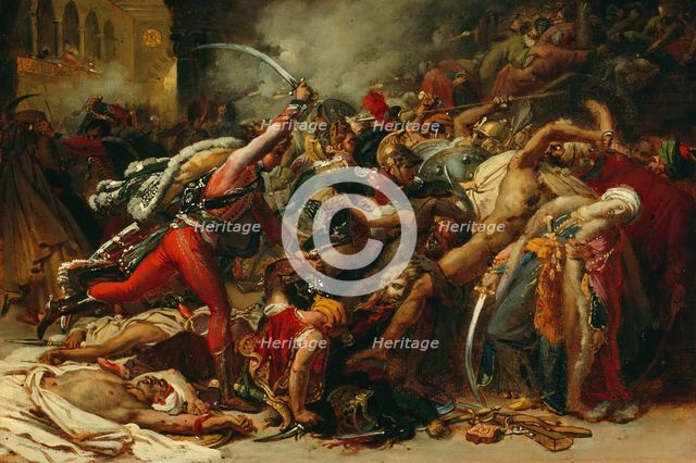 Sketch for The Revolt of Cairo, About 1810. Creator: Anne-Louis Girodet de Roussy-Trioson.