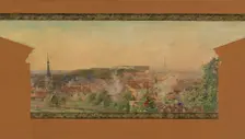 Sketch for the reception hall at the town hall of Vanves: Panorama of Vanves, 1902. Creator: Pierre Vauthier
